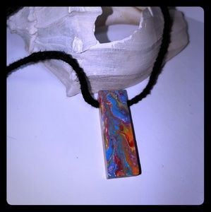 Summertime boho style wooden necklace